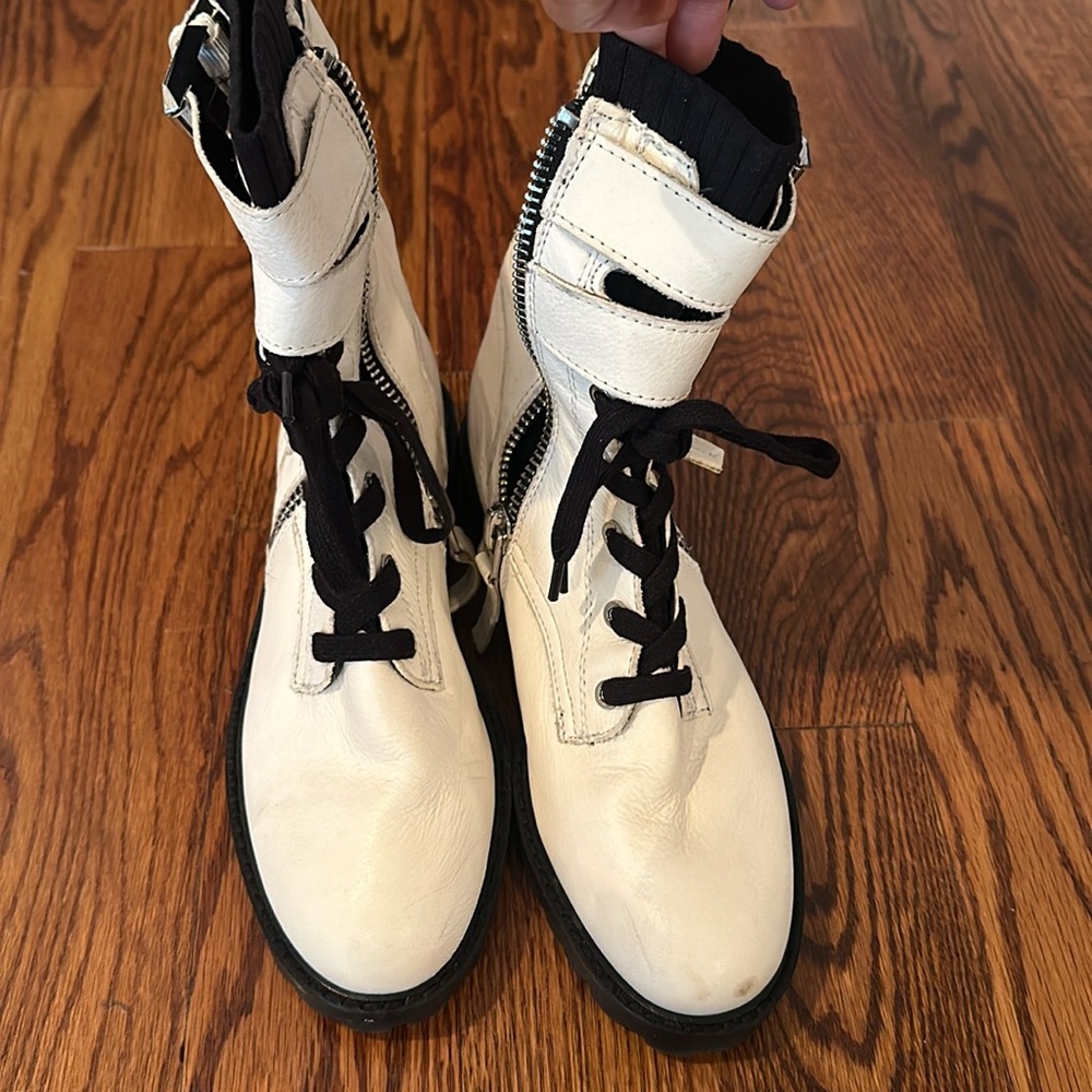 Dolce vita white combat boots